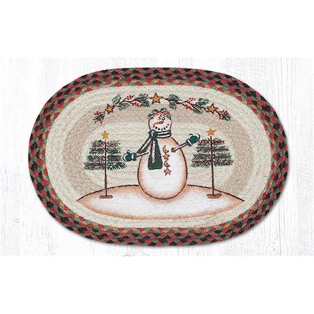 Palacedesigns Moon & Star Snowman Oval Placemat - 13 x 19 in. PA2850381